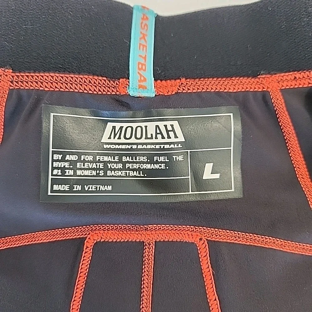 Moolah Kicks  Black Padded Compression Shorts Women's Large Active Elastic Sport